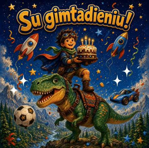 Gimtadienio atvirukai Berniukui