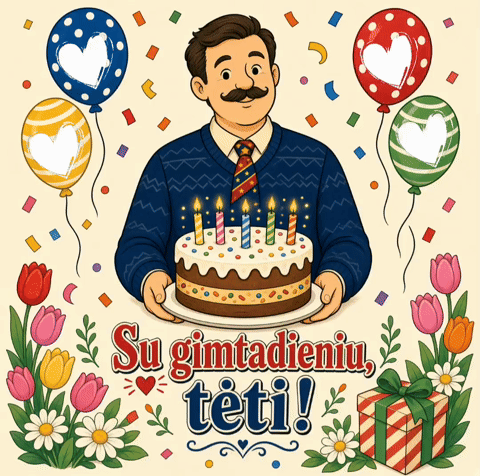 Gimtadienio atvirukai Tėčiui