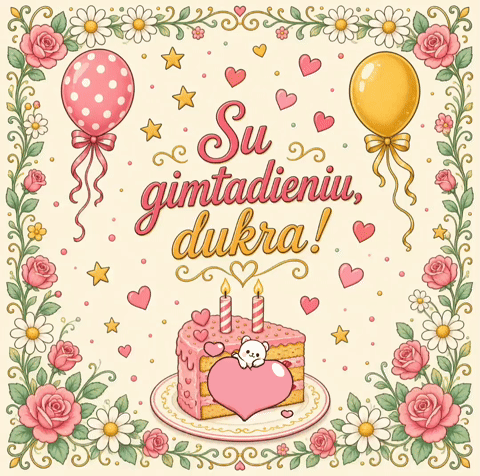 Su gimtadieniu, dukra!